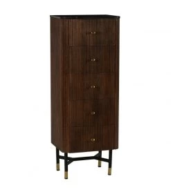 Chiffonnier Bois Marbre 5 Tiroirs Germain Athezza