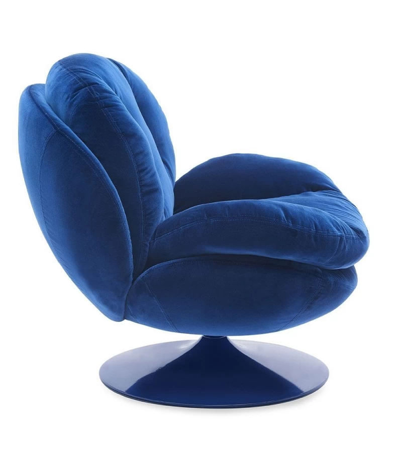 Fauteuil Memento Velours Uni Bleu NOUVEAU 5 Fauteuil Memento Velours Uni Bleu NOUVEAU – Image 3