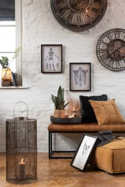 Lanterne Haute Métal Antic Marron -Meubles De Maison Magasin 387 1 Lanterne Haute Metal Antic Marron J Line Jolipa Deco Campagne Chic 2