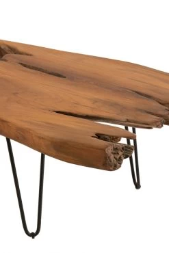 Table De Salon Irrégulière Teck Foncé -Meubles De Maison Magasin 388 1 Table de Salon Irreguliere Teck Fonce Jline Jolipa Style Campagne 4