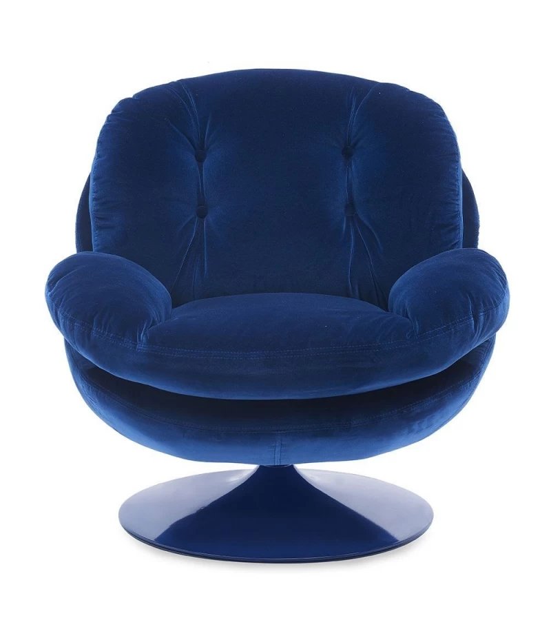 Fauteuil Memento Velours Uni Bleu NOUVEAU 4 Fauteuil Memento Velours Uni Bleu NOUVEAU – Image 2