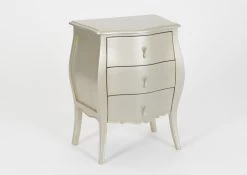 Chevet 3 Tiroirs Murano Silver -Meubles De Maison Magasin 391 Chevet 3 Tiroirs Murano Silver