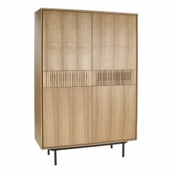 Armoire 4 Portes 2 Tiroirs Naturel Atlanta Pomax