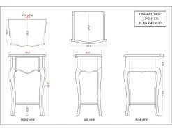 Chevet 1 Tiroir Loberon Blanc Chêne -Meubles De Maison Magasin 404 1 Chevet 1 Tiroir Loberon Blanc Chene Amadeus cades Design Deco Campagne Chic 5