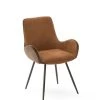 Chaise Rizzo Velours Athezza Brun