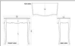 Bureau Murano Celeste PM -Meubles De Maison Magasin 410 1 Bureau Murano Celeste PM Amadeus Style Campagne 3