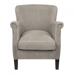 Fauteuil Claude Tissu Beige --- Blanc D'Ivoire