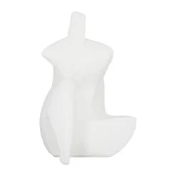 Statuette Nymphe Blanc Assis