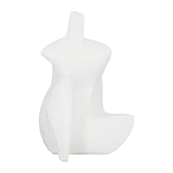 Statuette Nymphe Blanc Assis 3 Statuette Nymphe Blanc Assis