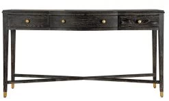 Console Ines Chêne Expresso 3 Tiroirs Blanc D'Ivoire