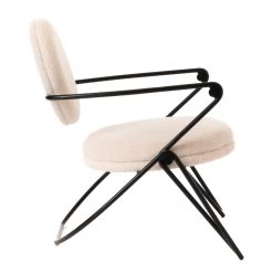 Fauteuil Pia Métal Noir Bouclette -Meubles De Maison Magasin 447 1 Fauteuil Pia Metal Noir Bouclette Amadeus Cades Deco Campagne Chic 3