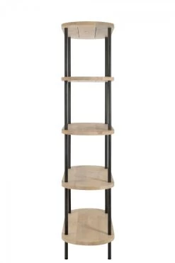 Etagère 5 Niveaux Bois Naturel Métal Noir -Meubles De Maison Magasin 451 1 Etagere 5 Niveaux Bois Naturel Metal Noir Jline Jolipa Deco Campagne Chic 3