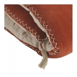 Futon Matteo Velours / Lin Orange B 180x80 Blanc D'Ivoire -Meubles De Maison Magasin 455 1 Futon Matteo Velours Orange Brulee 180x80 Blanc d Ivoire Deco Campagne Chic 3