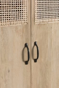 Armoire 3 Portes Manguier Rotin Tissé Naturel -Meubles De Maison Magasin 456 91013 9