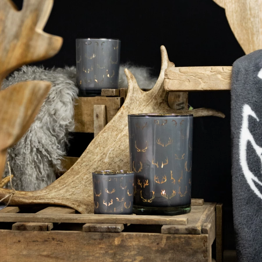 Photophore Verre Silhouette Cornes De Cerf MM 5 Photophore Verre Silhouette Cornes De Cerf MM – Image 3