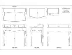 Bureau Loberon Blanc Chêne -Meubles De Maison Magasin 459 1 Bureau Loberon Blanc Chene Amadeus cades Deco Campagne Chic 6