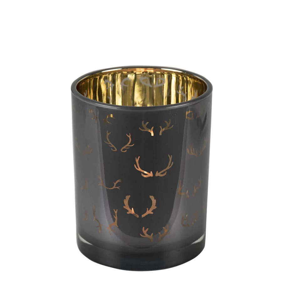 Photophore Verre Silhouette Cornes De Cerf MM 4 Photophore Verre Silhouette Cornes De Cerf MM – Image 2