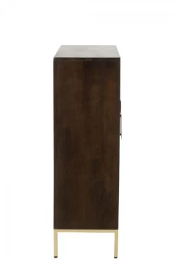 Armoire Buffet 4 Portes Bois Métal Doré -Meubles De Maison Magasin 469 1 Buffet Armoire 4 Porte Bois Metal Dore Jline Jolipa Deco Campagne Chic 3