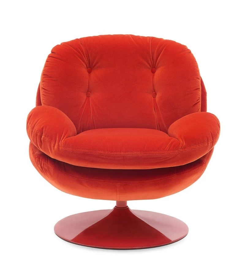 Fauteuil Memento Velours Uni Rouge NOUVEAU 4 Fauteuil Memento Velours Uni Rouge NOUVEAU – Image 2