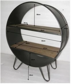 Etagère Indus Ronde Bois Métal Cabanon Amadeus 5 Etagère Indus Ronde Bois Métal Cabanon Amadeus -Meubles De Maison Magasin 485 1 Etagere Indus Ronde Bois Metal Cabanon Amadeus Cades Deco Style Campagne 2