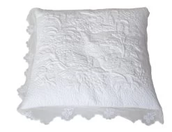 Taie D'oreiller Boutis Blanc Mariage Coquecigrues 60x60