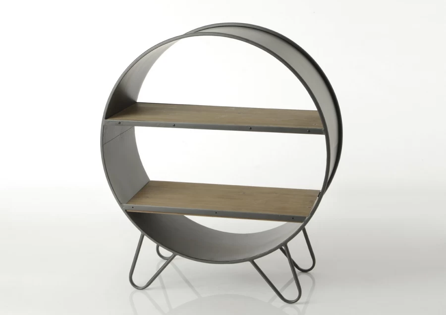 Etagère Indus Ronde Bois Métal Cabanon Amadeus 3 Etagère Indus Ronde Bois Métal Cabanon Amadeus
