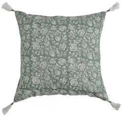 Coussin Eden Céladon 50x50 Blanc D'Ivoire