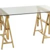 Bureau Contemporain Ajustable Métal Doré Verre -Meubles De Maison Magasin 511 1 Bureau Ajustable Metal Dore Verre Contemporain Jline Jolipa Style Campagne