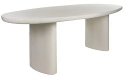 Table à Manger Ovale Piastro Enduite à La Chaux Pomax