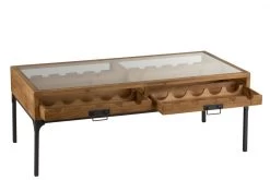 Table Basse Indus Bois Métal Range-Bouteilles Jolipa -Meubles De Maison Magasin 518 1129 8