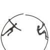 S/2 Statues Figurines Acrobates Aluminium Noir -Meubles De Maison Magasin 528 1 Figurines Acrobates Aluminium Noir Jline Jolipa Deco Campagne Chic