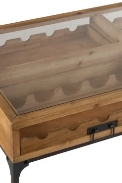 Table Basse Indus Bois Métal Range-Bouteilles Jolipa -Meubles De Maison Magasin 532 1129 5