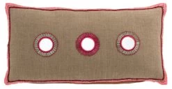 2 Coussins Bohème Miroirs Naturel Rose