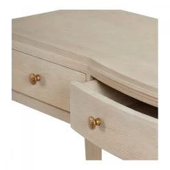 Console Ines Chêne Blanchi 3 Tiroirs Blanc D'Ivoire -Meubles De Maison Magasin 558 1 Console Ines Chene Blanchi Blanc d Ivoire Deco Campagne Chic 5