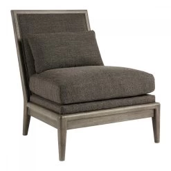 Fauteuil Milo Anthracite Frêne Dos Cannage Blanc D'Ivoire
