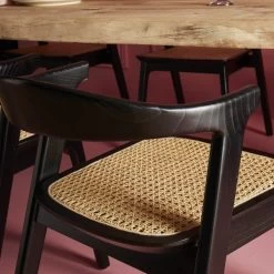 Chaise Ingrid Noire Assise Rotin Naturel -Meubles De Maison Magasin 579 1 Chaise Ingrid Noire Assise Rotin Naturel Signature Mobilier Deco Campagne Chic 6