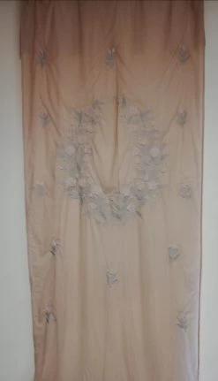 2 Rideaux Bonbon Lin Rose Coquecigrues 130x300