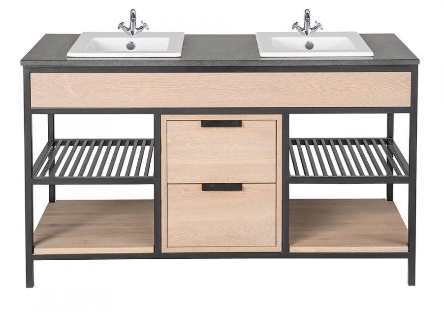 Meuble Lavabo Double Cubik 3 Meuble Lavabo Double Cubik