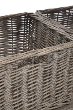 Console 2 Tiroirs Bois Naturel Grisé Paniers Osier Jolipa -Meubles De Maison Magasin 590 1 Console 2 Tiroirs Bois Naturel Grise Paniers Osier Jline Jolipa Deco Campagne Chic 5