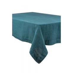 Nappe Lin Lavé Naïs Bleu De Prusse (2 Tailles Au Choix)