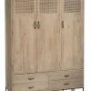 Armoire 3 Portes Manguier Rotin Tissé Naturel -Meubles De Maison Magasin 600 1 Armoire 3 Portes Rotin Tisse