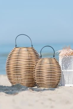 Lanterne Tressée Naturel Eclairage Led MM Outdoor -Meubles De Maison Magasin 601 1 Lanterne Tressee Naturel Eclairage Led J Line Jolipa Deco Campagne Chic 6