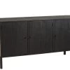 Buffet Bas 3 Portes Molly Bois Noir Rotin Naturel -Meubles De Maison Magasin 606 1 Buffet Bas 3 Portes Molly Bois Noir Rotin Naturel Jline Jolipa Style Campagne