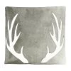 Coussin Bois De Cerf Cuir Vache Gris 45x45 -Meubles De Maison Magasin 606 1 Coussin Carre Bois de Cerf Cuir Vache Gris Mars More Deco Campagne Chic