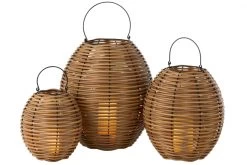 Lanterne Tressée Naturel Eclairage Led MM Outdoor -Meubles De Maison Magasin 609 1 Lanterne Tressee Naturel Eclairage Led J Line Jolipa Deco Campagne Chic 5
