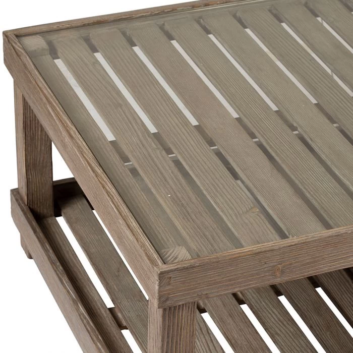 Table Basse Rectangulaire Bois/Verre Tessia 6 Table Basse Rectangulaire Bois/Verre Tessia – Image 4