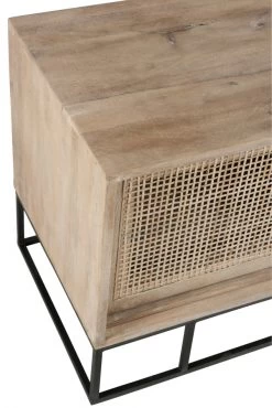 Meuble TV 3 Portes Manguier Rotin Tissé Naturel Jolipa -Meubles De Maison Magasin 642 1 Meuble TV 3 Portes Manguier Rotin Tisse Naturel Jline Jolipa Deco Campagne Chic 13