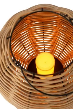 Lanterne Tressée Naturel Eclairage Led MM Outdoor -Meubles De Maison Magasin 646 1 Lanterne Tressee Naturel Eclairage Led PM J Line Jolipa Deco Campagne Chic