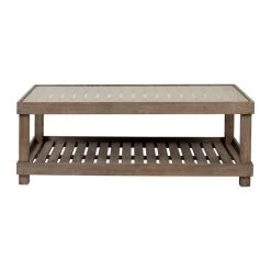 Table Basse Rectangulaire Bois/Verre Tessia