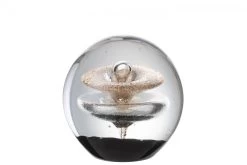 Presse-Papier 3 Couches Verre Or Argent Noir